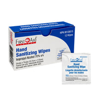 First Aid Central Hand Sanitizing Wipes - 12 Pack-FAC Hand Sanitizing Wipes