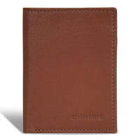Champs Onyx Leather Vertical Slim Wallet - Brown-Leather Vertical slim wallet in gift box