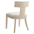 Modway Peregrine Wood and Fabric Upholstered Dining Chairs - Natural/Heathered Weave Ivory - 2 Pack-8