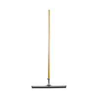 Globe Commercial Assembled 24" Straight Squeegee with 54" Wood Handle-Readily assembled with tapered handles