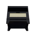 Manhattan Comfort Sheridan 21.63" Mid-Century Modern Nightstand - Black-30 Day Limited Manufacturer's Warranty