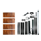 LjubLjana 53" Electric Height Adjustable Sit-Stand Desk - Wood-Cup holder and headphone holder
