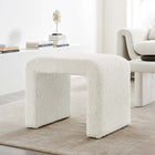 Modway Simba Boucle Fabric Waterfall Stool - Ivory-Waterfall Design
