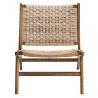 Modway - Saoirse Fauteuil d’accent en bois de corde tressée - Noyer naturel-7
