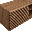 Modway Render 60" Wall-Mount Media Console TV Stand - Walnut-Adjustable Shelf