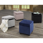 Brassex - Lenox Ottoman de rangement - gris-Espace de rangement intérieur spacieux