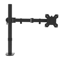 Kanto Single Monitor Desktop Mount - Cable Management Clips - Black-Fits most computer monitors from 17” to 34”