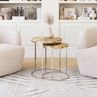 Zuo Bari Nesting Table - Natural - Set of 2-Maximum Weight Capacity: 45
