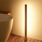 Decent Living Wooden LED Ambient Floor Lamp-Heavy duty cast iron base