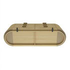 Manhattan Comfort Olivia 71.3" Modern Double Dresser - Natural Oak/Gold-30 Day Limited Manufacturer's Warranty