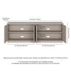 Hudson&Canal Fitzroy TV Stand for TV's up to 78" - Alder White-8
