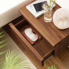 Modway Render Wall-Mount Nightstand - Walnut-Durable Particleboard Construction