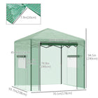 Outsunny 8' x 6' Portable Pop Up Greenhouse- Extended edges should be deep buried in the soil to tighten the cover for more stability    