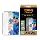 PanzerGlass Ultra-Wide Fit Screen Protector iPhone 16 Pro - Clear-Keeps your device safe from your everyday fumbling, dropping and cracking