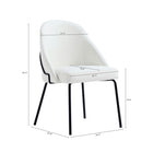 Manhattan Comfort Gracie 24.2" Modern Leatherette Upholstered Dining Chair - White and Black-Upholstered in Luxurious Leatherette with Fine Stitching 