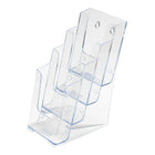 Literature Rack - Desk - 4 tier - Clear (77701)-Material: Plastic