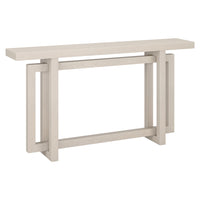 Hudson&Canal Breslow 55"W Console Table - Alder White-A modern transitional design for your entryway, living room, den, and more