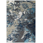 Modway Entourage Foliage Contemporary Modern Abstract Area Rug - 8 ft W x 10 ft L - Blue Tan Grey-Contemporary Modern Abstract Area Rug