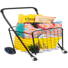 Mount-It! Small Rolling Utility Shopping Cart - Black-Weight Capacity: 66 lbs