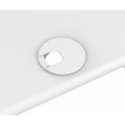 Rocelco 40" Deluxe Adjustable Height Sit Stand Desk Riser with Enhanced Vertical Range - White-The keyboard tray is large enough to hold a keyboard or laptop and retractable to provide a correct ergonomic position, whether sitting or standing.