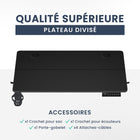 MotionGrey - Bureau assis-debout électrique Ergo2 réglable en hauteur, 40 po de largeur, avec réglages mémorisés - Noir-8