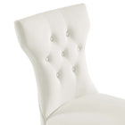 Modway Silhouette Performance Velvet Dining Chairs - White - 2 Pack-9