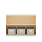 Guidecraft EdQ Essentials 30" 2-Shelf Open Storage - Natural-Made from durable Greenguard Gold Certified wood