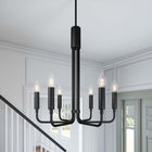 Modway Rekindle 6-Light Chandelier - Black-Ceiling Canopy With Swivel Adaptor