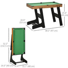 Soozier - Table De Billard Mini Pliant 38 Po- Jeu De Billard De Table Avec Queues-L'apparence et la sensation d'une authentique table de billard, seulement à une échelle réduite 