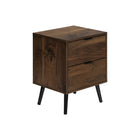Monarch Specialties - Table d'appoint en stratifié à 2 tiroirs 24 po - Noyer-Conçue de manière durable avec des pieds robustes en bois massif et un plateau facile à nettoyer, cette table d'appoint pratique et peu encombrante est conçue pour résister à un usage quotidien qui lui assure une beauté et une fonctionnalité durables