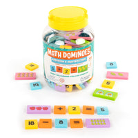 Educational Insights Math Dominoes — Addition & Subtraction - Set of 102-Spark More Learning! Practice number recognition, addition, and subtraction with colorful dominoes