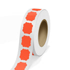 JAM Paper - Rouleaux d'étiquettes standard - en forme de cadre vintage - 2 1/2 x 3 - rouge fluo - 125 étiquettes/rouleau-Couleur : Rouge fluo | Faites ressortir votre courrier avec des étiquettes d'adresse d'expédition colourées.