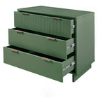 Manhattan Comfort Granville Modern Tall Narrow and Standard Dresser Set - Sage Green-10