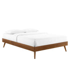 Modway Margo Wood King Platform Bed Frame - Walnut-Wood, MDF, and Veneer Construction