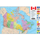 Replogle Canada Wall Map - 49" L x 33" H - English/French-49"/124.5cm x 33"/84cm canada map