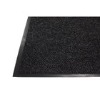 Edgewood Style-Point Medium Traffic Carpet Mat - 3' W x 4' L - Charcoal-75% polypropylene and 25% polyester solution dyed UV stabilized needlepunch loop pile with vinyl PVC backing
