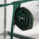 Outsunny - Serre mini à 3 niveaux avec housse en plastique et cadre en acier, vert- Grande porte enroulable à fermeture éclair pour assurer une bonne ventilation et gérer facilement les plantes  

