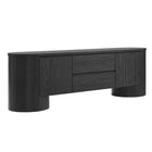 Modway Duval 71" Oval TV Cabinet - Black-71" Wood Blend TV Cabinet