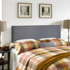 Modway Region Nailhead Upholstered Queen Headboard - Smoke-Particleboard with solid wood poles