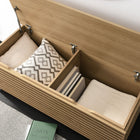Modway - Render Cannelé Arbre de salle 3-en-1 avec banc de rangement et porte-manteaux in Chêne-Charnières à fermeture douce et supports muraux