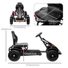 Aosom - Kart à pédales pour enfants avec siège réglable, roues en caoutchouc - noir-Matériau : PP, Métal 