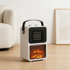 Warrmth Portable Mini Electric Fireplace Heater - White-7