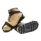 Impacto Sasquatch Hexagonal Steel Ice Cleats with Straps - Small - Men 6.5-8/Women 8.5-9.5 - Black - 1 Pair-Adjustable straps with hook and loop closure in the toe and heel area
