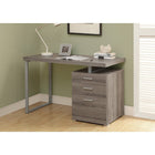 Monarch Specialties 7326 48" Computer Desk - Dark Taupe Left Or Right Facing-Easy to assemble with illustrated instructions and all hardware included, this desk is finished on all sides for versatile placement anywhere in the room.