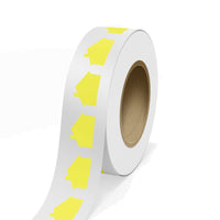 JAM Paper Standard Label Rolls - House Shaped - 1 7/8 x 2 7/8 - Neon Yellow - 125 Labels/Roll-Colour: Neon Yellow | Make your mail stand out with colourful shipping address labels.