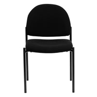Flash Furniture – Chaise empilable en tissu avec structure en acier, noir-Chaise d'invité