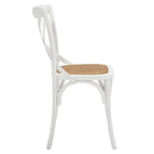 Modway - Gear Fauteuil d’appoint de salle à manger Ensemble de 4 - Blanc-7