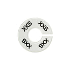 Eddie's Ring Divider - XXS - White/Black - 100 Pack-White plastic with black text