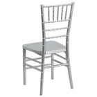 Flash Furniture - Chaise empilable Chiavari série Hercule PREMIUM en résine, argent (LESILVER)-Finition argentée