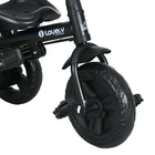 Qaba - Tricycle enfant 6 en 1 avec guidon amovible et canopée - bleu marine-Harnais de sécurité à 5 points et système de freinage double à un clic pour assurer la sécurité de l'enfant pendant la promenade 